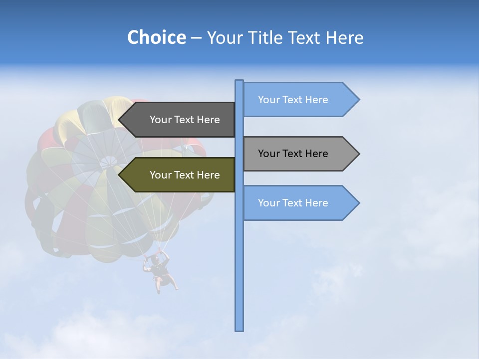 A Colorful Hot Air Balloon In The Sky PowerPoint Template