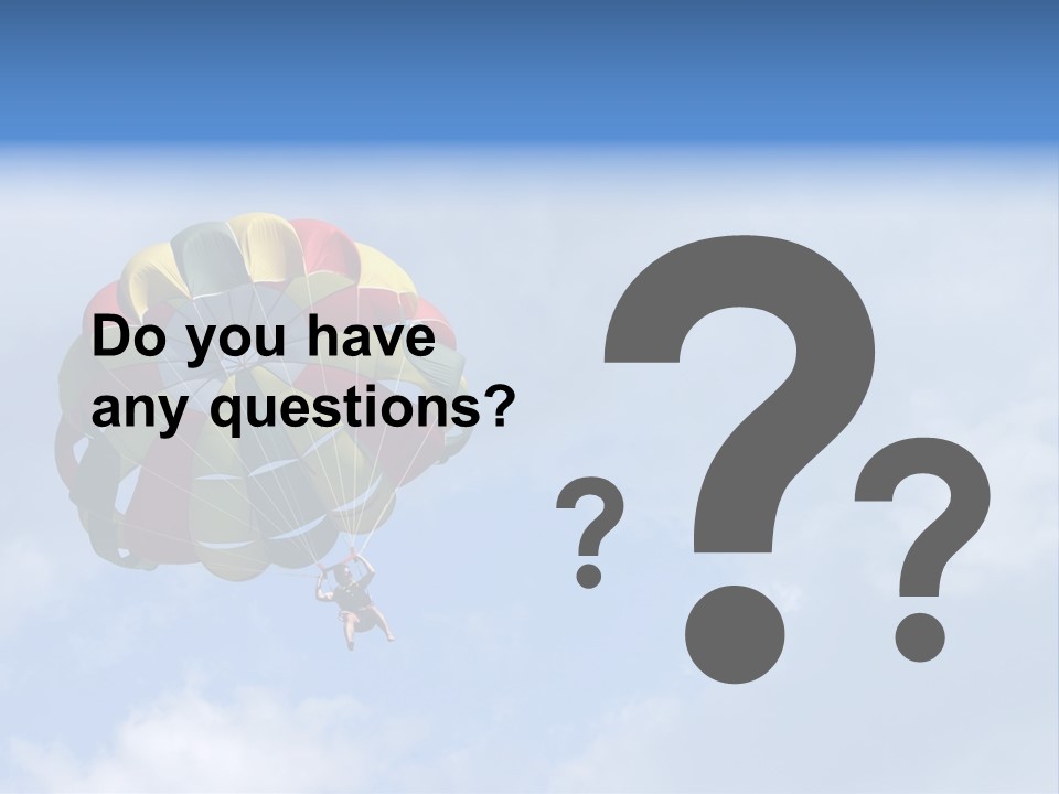 A Colorful Hot Air Balloon In The Sky PowerPoint Template