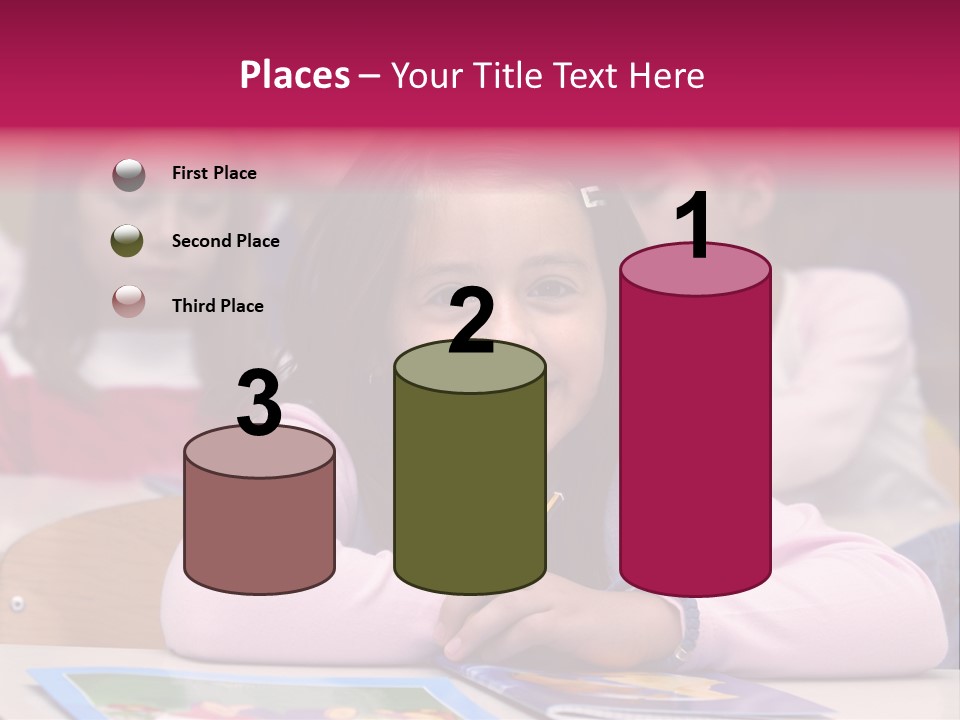 A Group Of Children Sitting At A Table In A Classroom PowerPoint Template