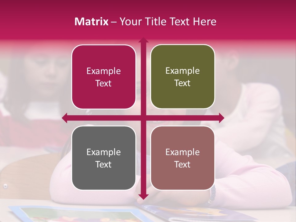 A Group Of Children Sitting At A Table In A Classroom PowerPoint Template