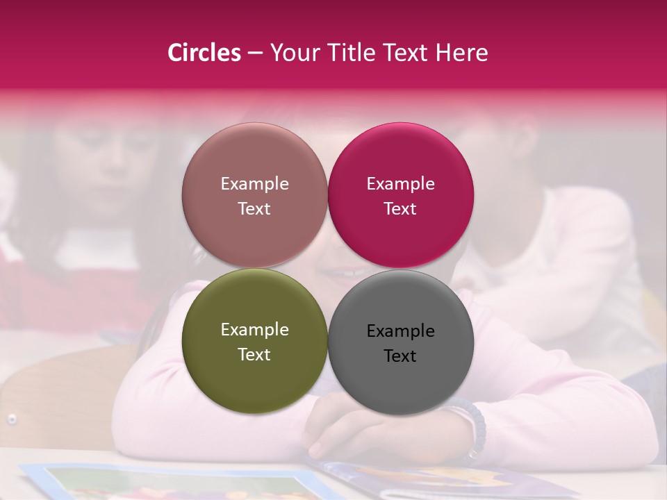 A Group Of Children Sitting At A Table In A Classroom PowerPoint Template