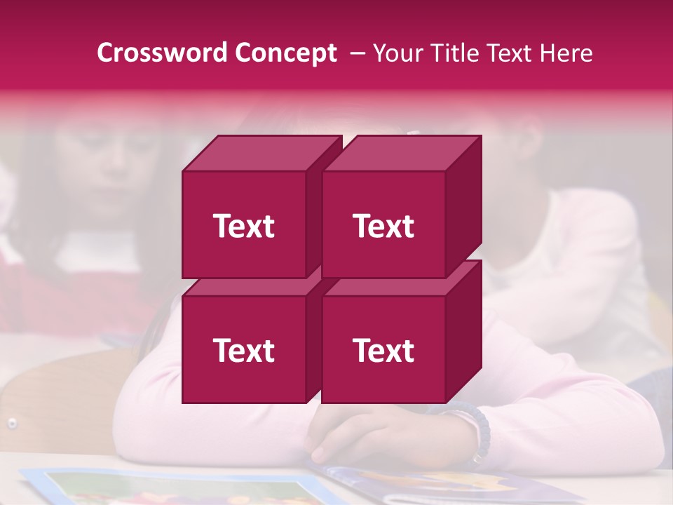 A Group Of Children Sitting At A Table In A Classroom PowerPoint Template