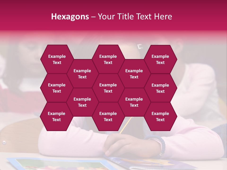 A Group Of Children Sitting At A Table In A Classroom PowerPoint Template