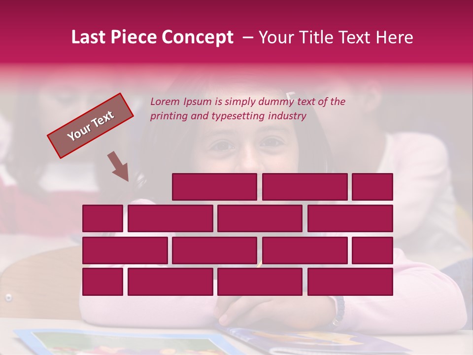 A Group Of Children Sitting At A Table In A Classroom PowerPoint Template