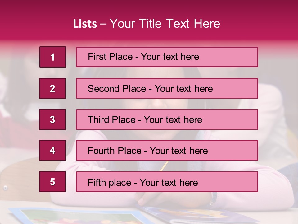 A Group Of Children Sitting At A Table In A Classroom PowerPoint Template