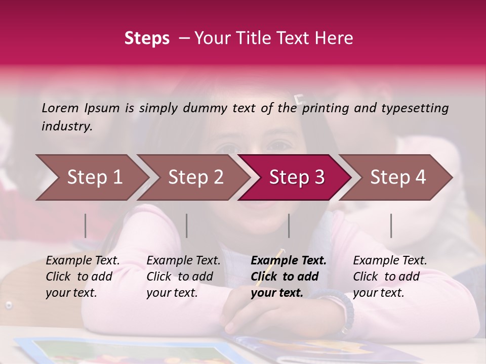 A Group Of Children Sitting At A Table In A Classroom PowerPoint Template