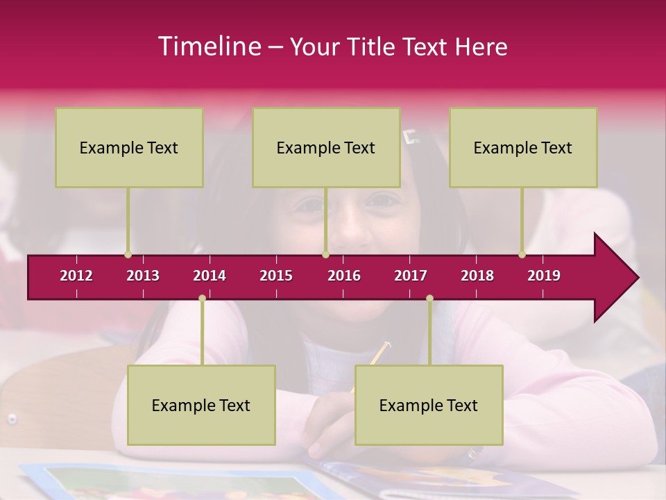 A Group Of Children Sitting At A Table In A Classroom PowerPoint Template