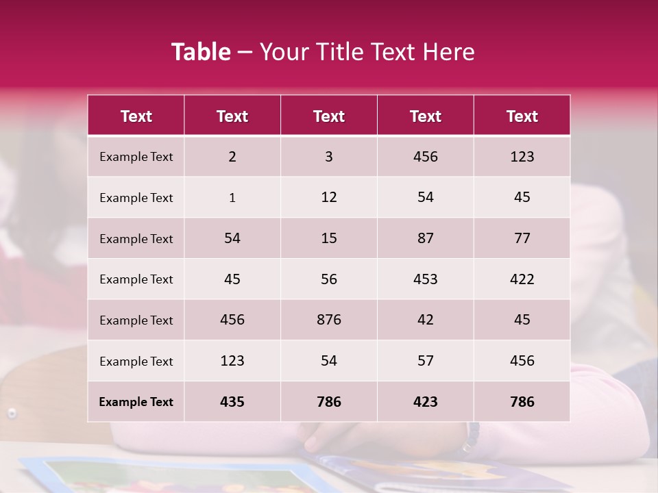 A Group Of Children Sitting At A Table In A Classroom PowerPoint Template