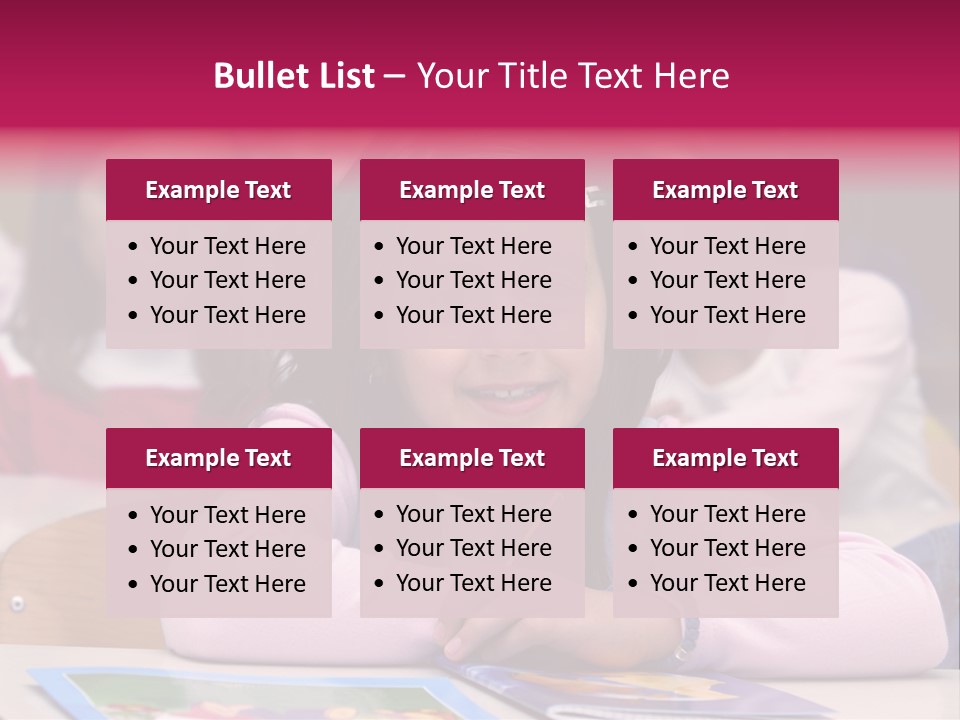 A Group Of Children Sitting At A Table In A Classroom PowerPoint Template