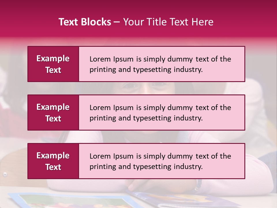 A Group Of Children Sitting At A Table In A Classroom PowerPoint Template