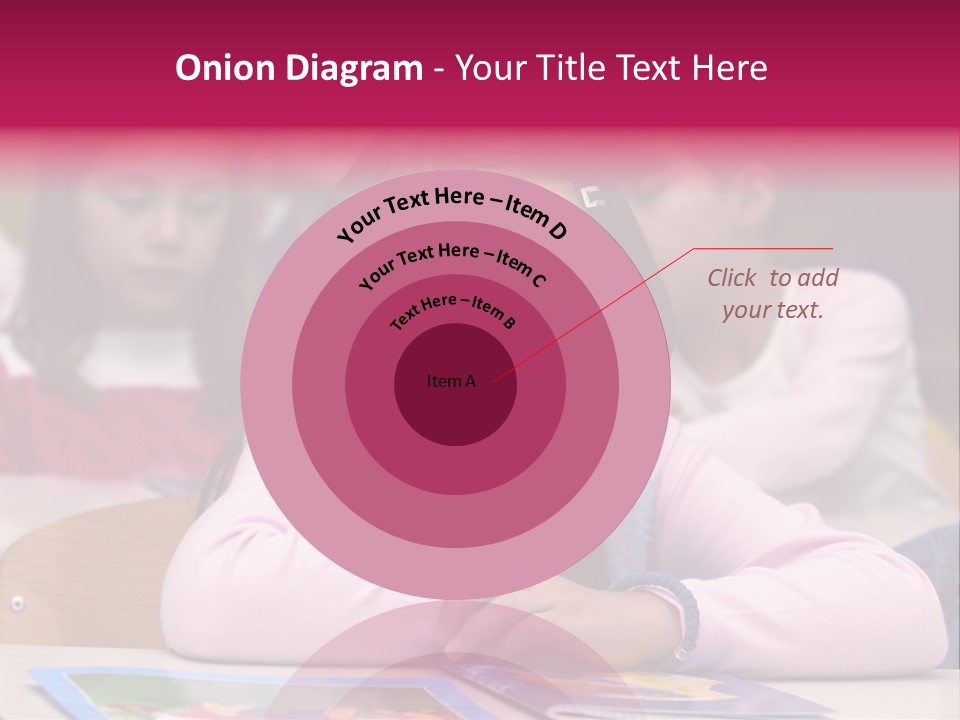 A Group Of Children Sitting At A Table In A Classroom PowerPoint Template