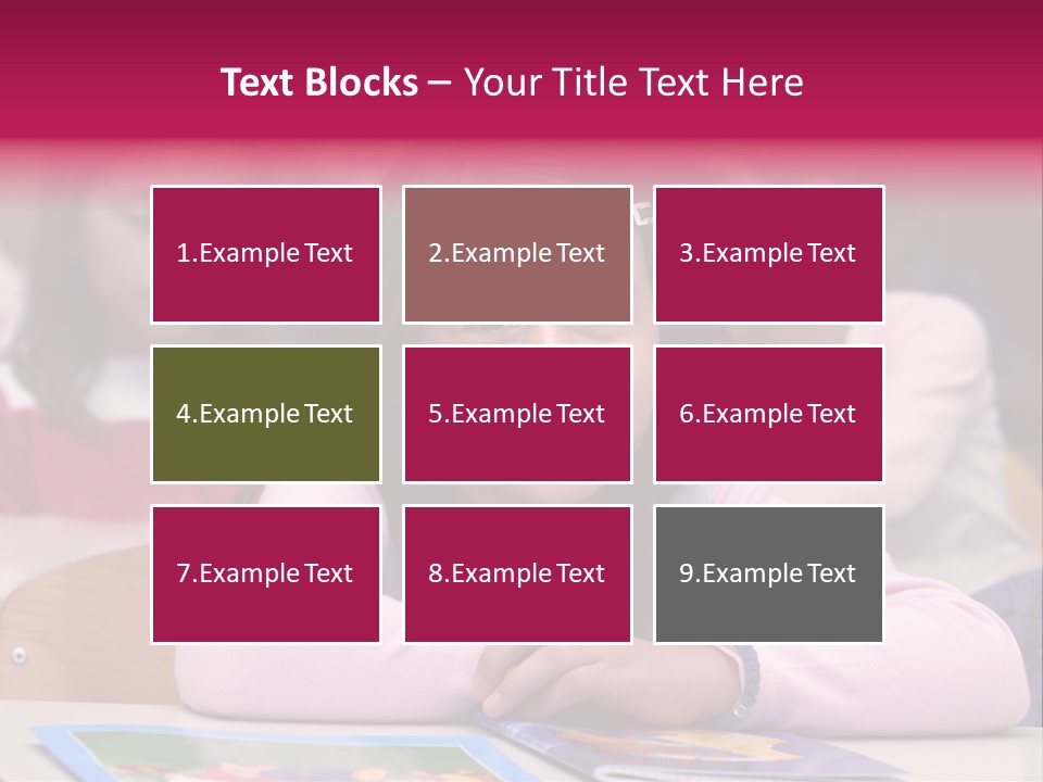 A Group Of Children Sitting At A Table In A Classroom PowerPoint Template