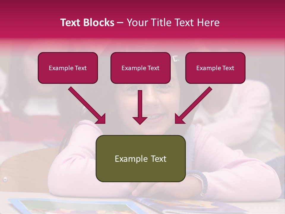A Group Of Children Sitting At A Table In A Classroom PowerPoint Template