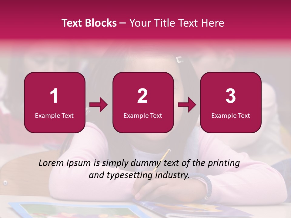 A Group Of Children Sitting At A Table In A Classroom PowerPoint Template