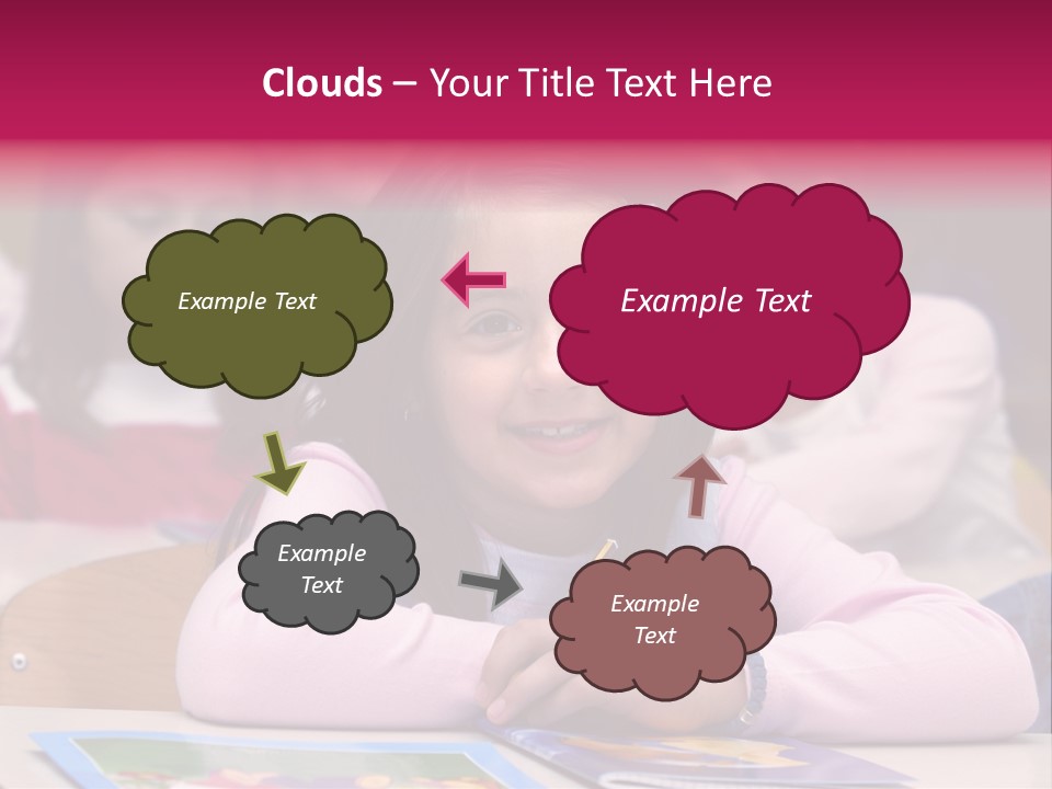 A Group Of Children Sitting At A Table In A Classroom PowerPoint Template