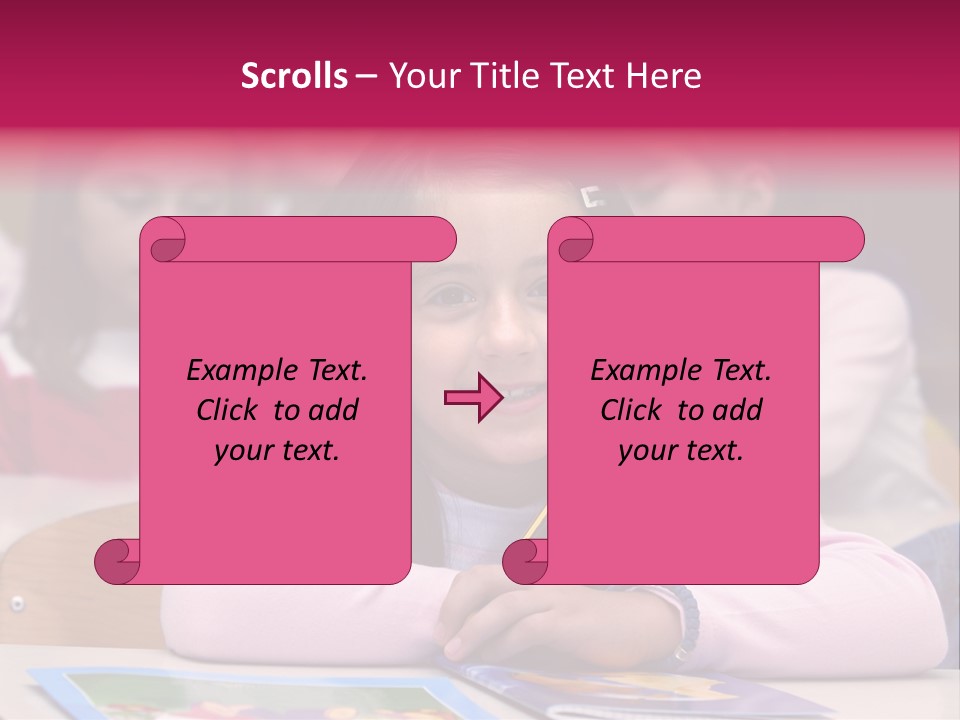 A Group Of Children Sitting At A Table In A Classroom PowerPoint Template