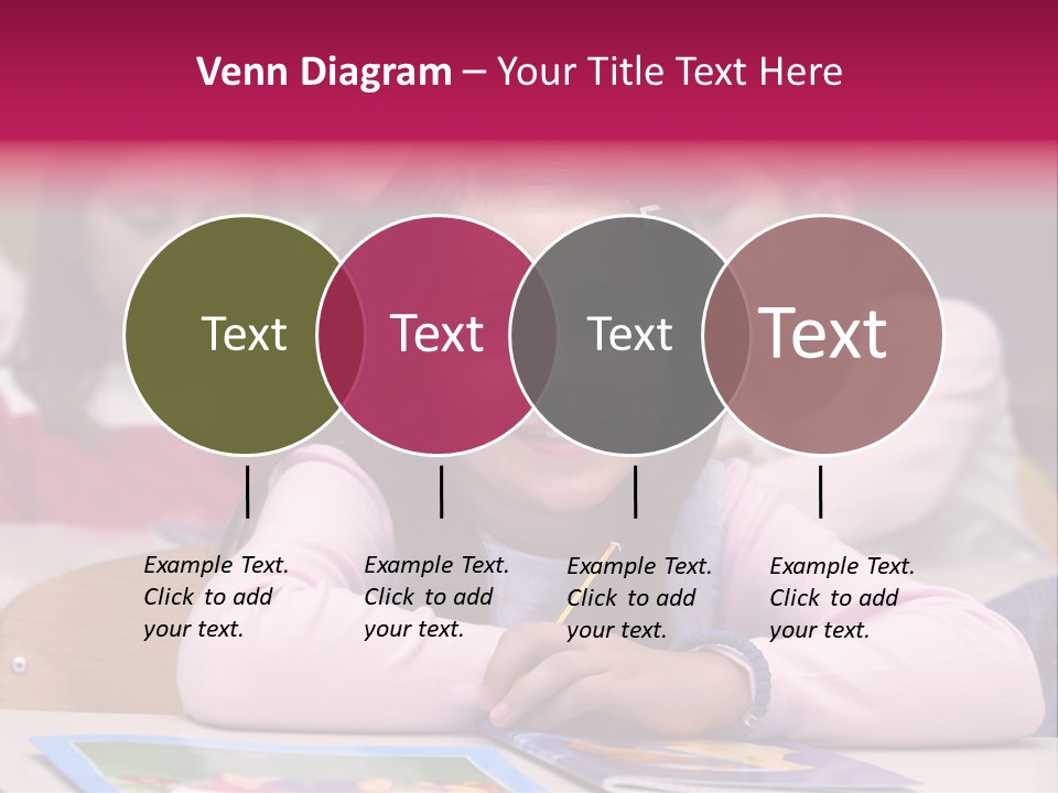 A Group Of Children Sitting At A Table In A Classroom PowerPoint Template
