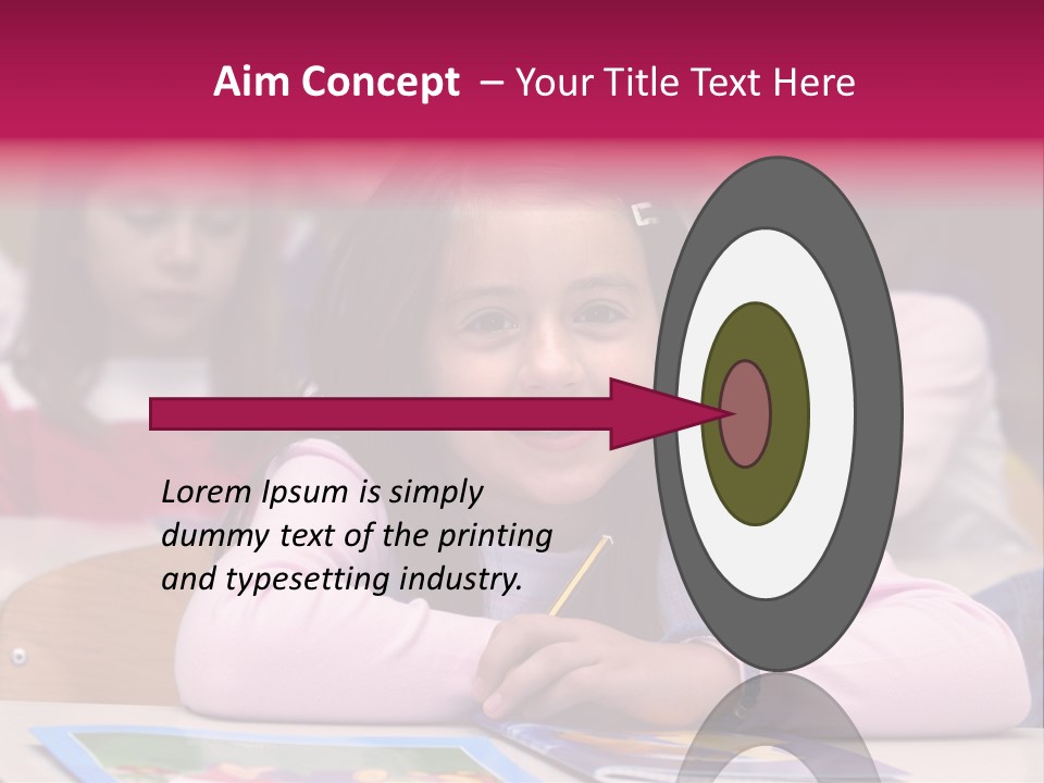 A Group Of Children Sitting At A Table In A Classroom PowerPoint Template