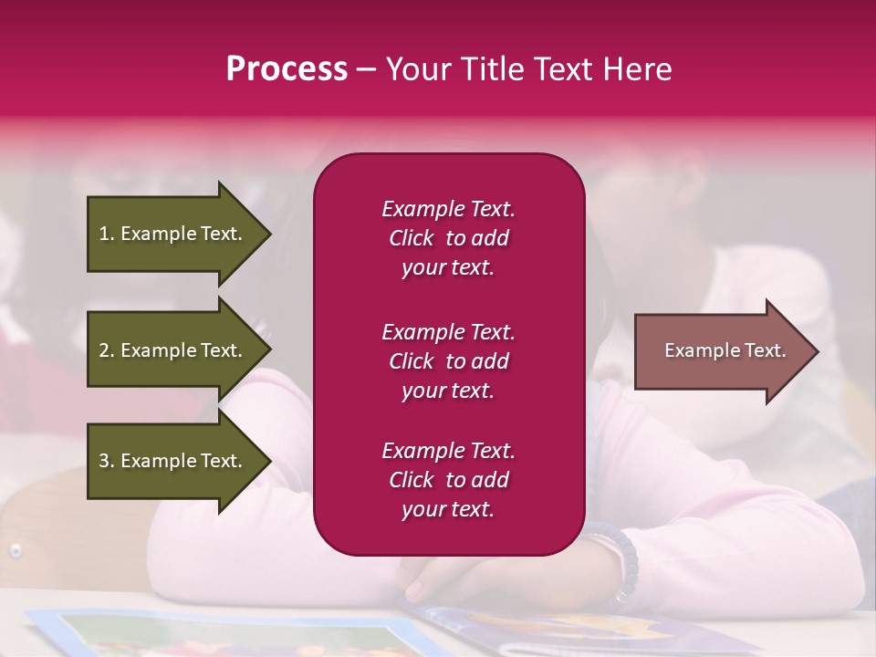 A Group Of Children Sitting At A Table In A Classroom PowerPoint Template