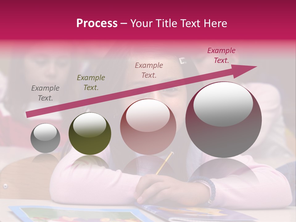 A Group Of Children Sitting At A Table In A Classroom PowerPoint Template