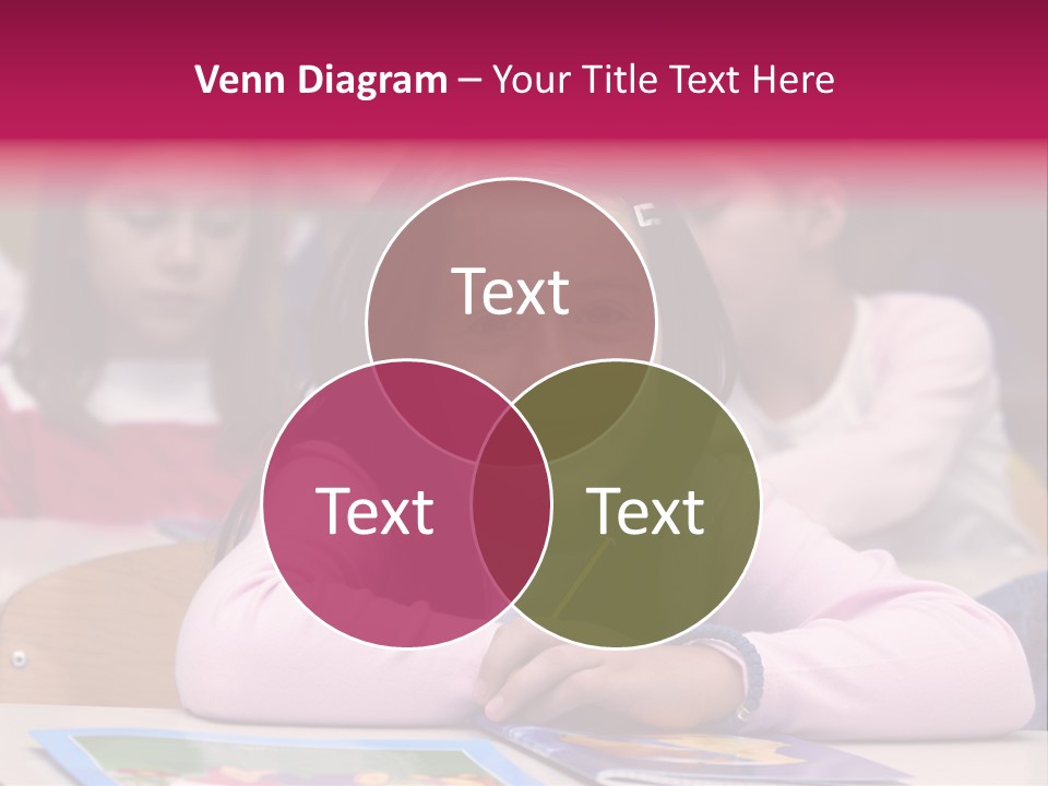 A Group Of Children Sitting At A Table In A Classroom PowerPoint Template