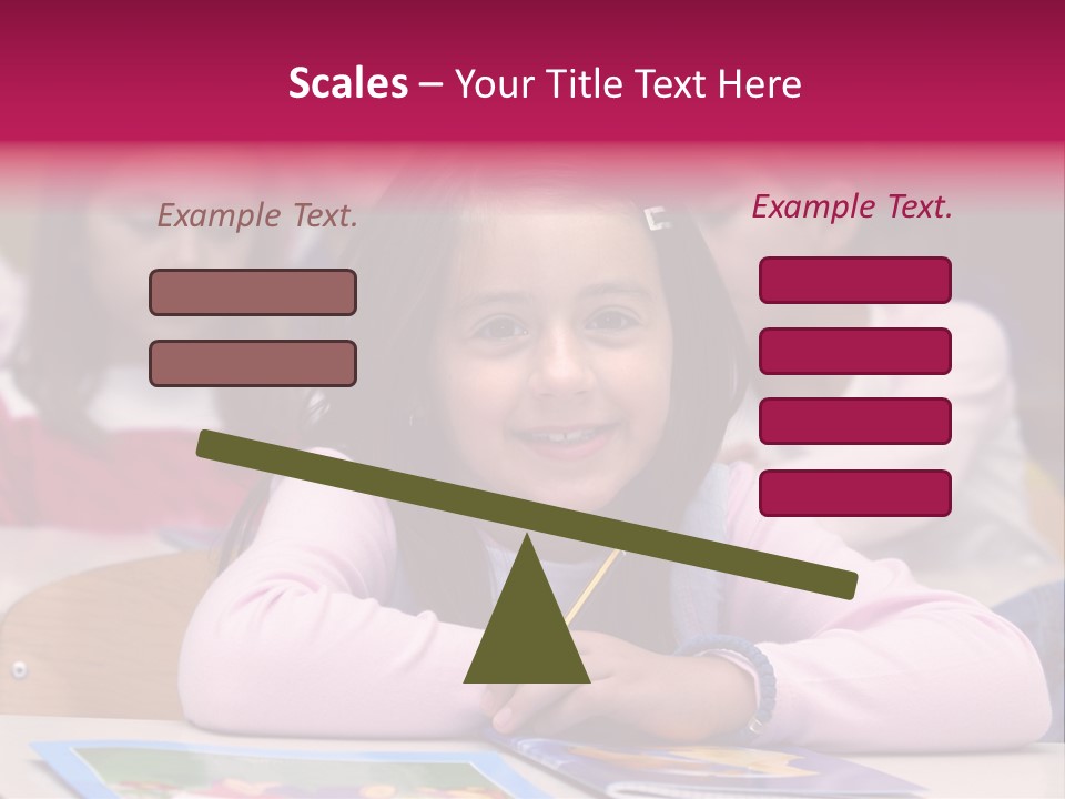 A Group Of Children Sitting At A Table In A Classroom PowerPoint Template