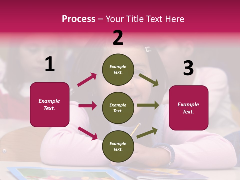 A Group Of Children Sitting At A Table In A Classroom PowerPoint Template