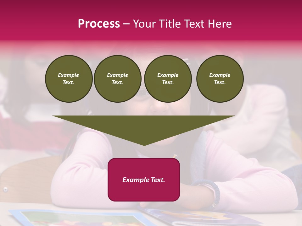 A Group Of Children Sitting At A Table In A Classroom PowerPoint Template
