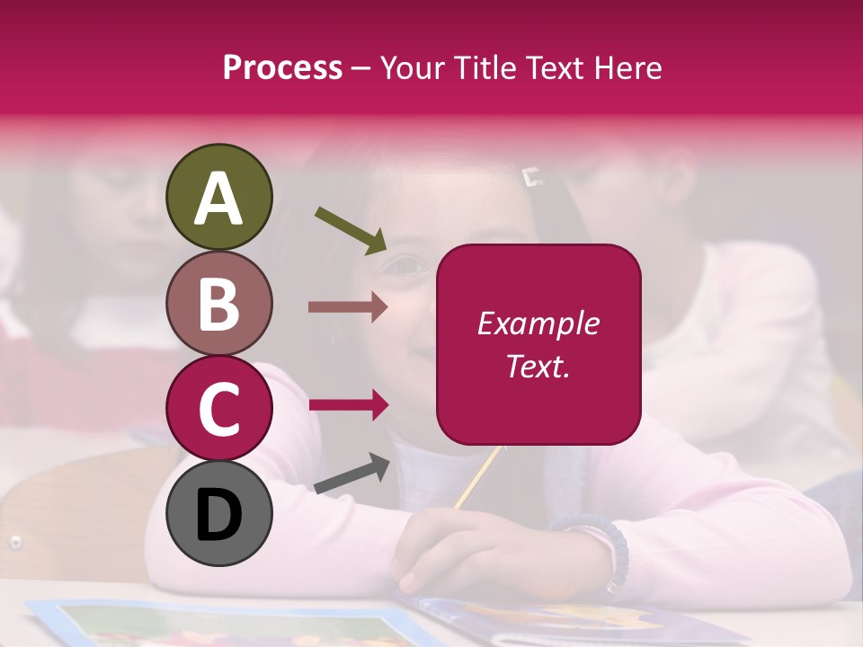 A Group Of Children Sitting At A Table In A Classroom PowerPoint Template