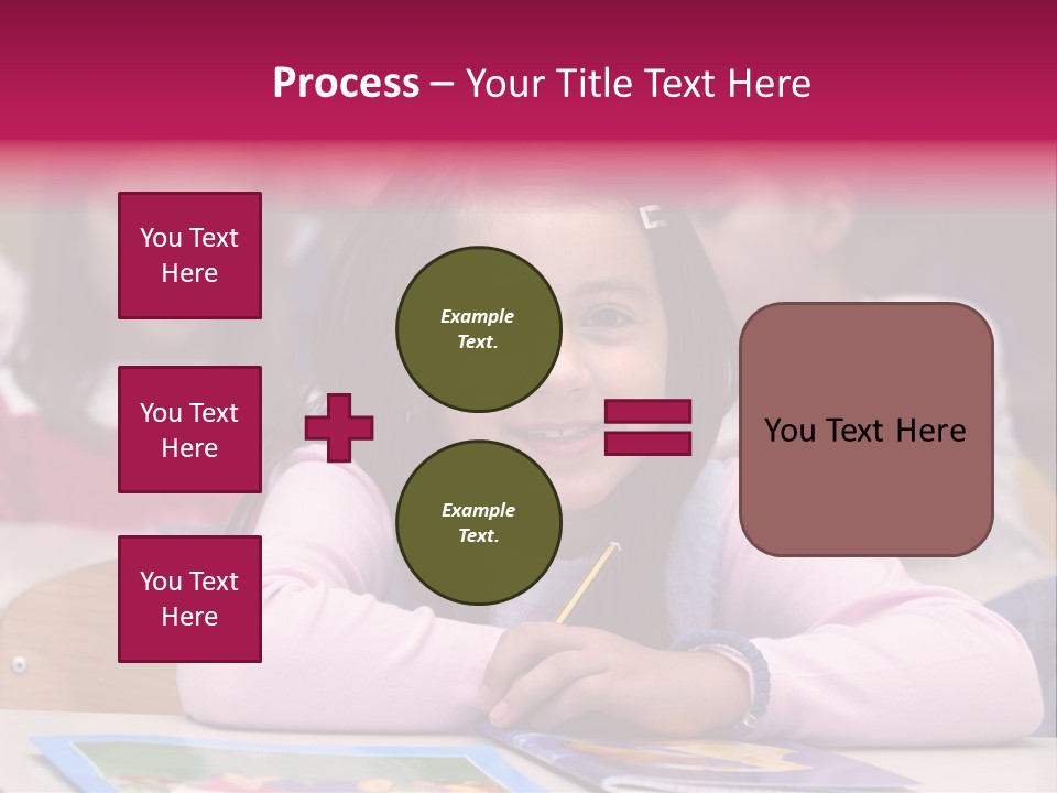 A Group Of Children Sitting At A Table In A Classroom PowerPoint Template