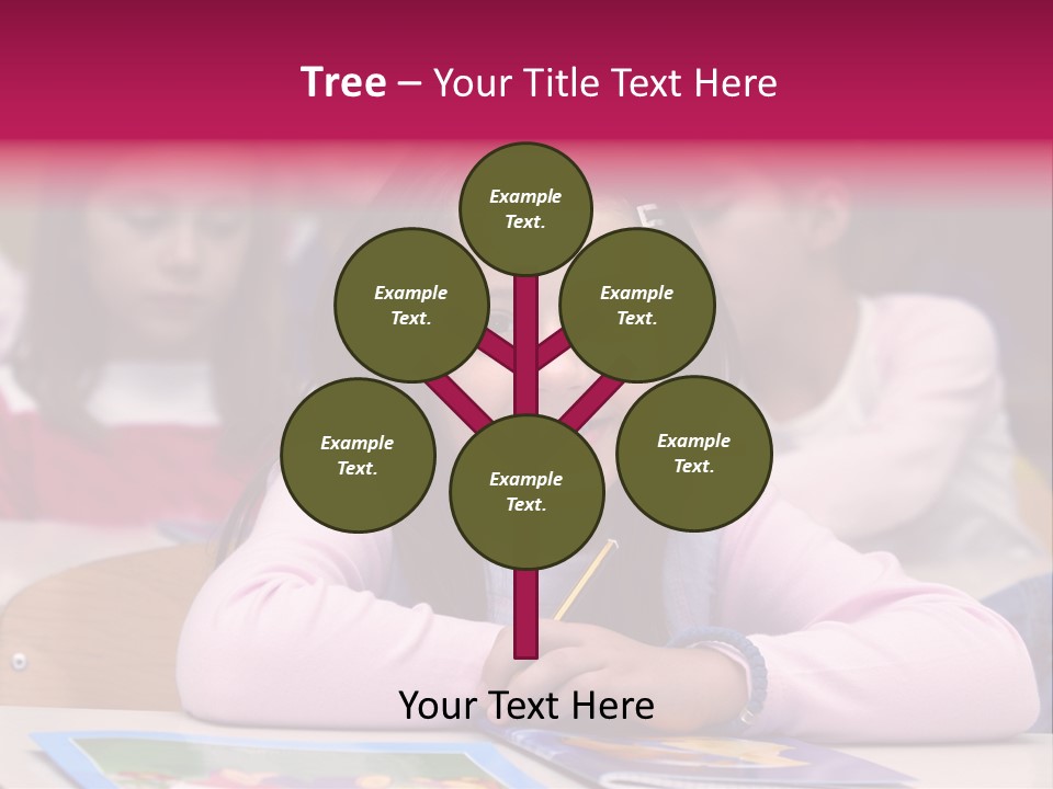 A Group Of Children Sitting At A Table In A Classroom PowerPoint Template