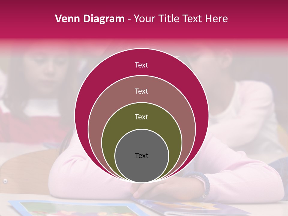 A Group Of Children Sitting At A Table In A Classroom PowerPoint Template