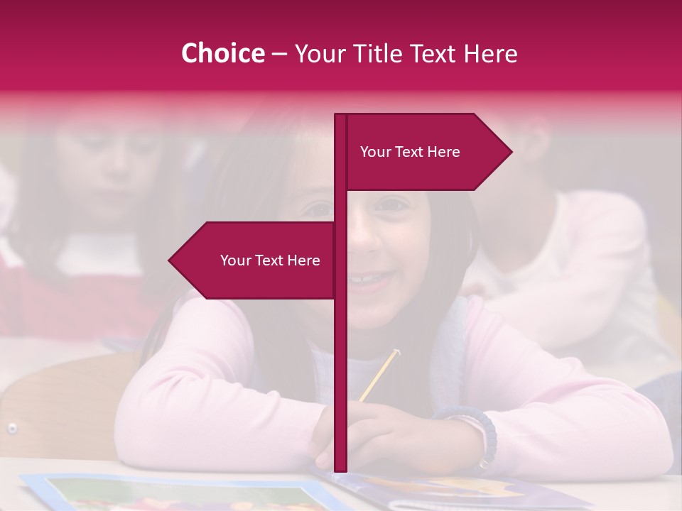 A Group Of Children Sitting At A Table In A Classroom PowerPoint Template