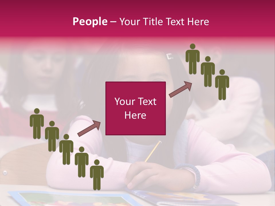 A Group Of Children Sitting At A Table In A Classroom PowerPoint Template