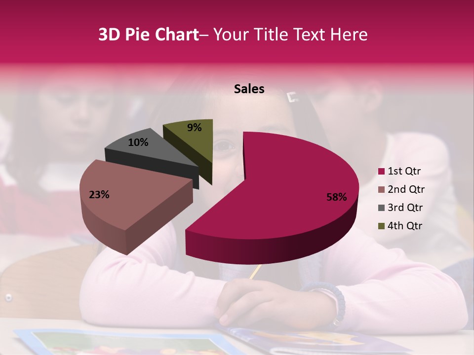 A Group Of Children Sitting At A Table In A Classroom PowerPoint Template