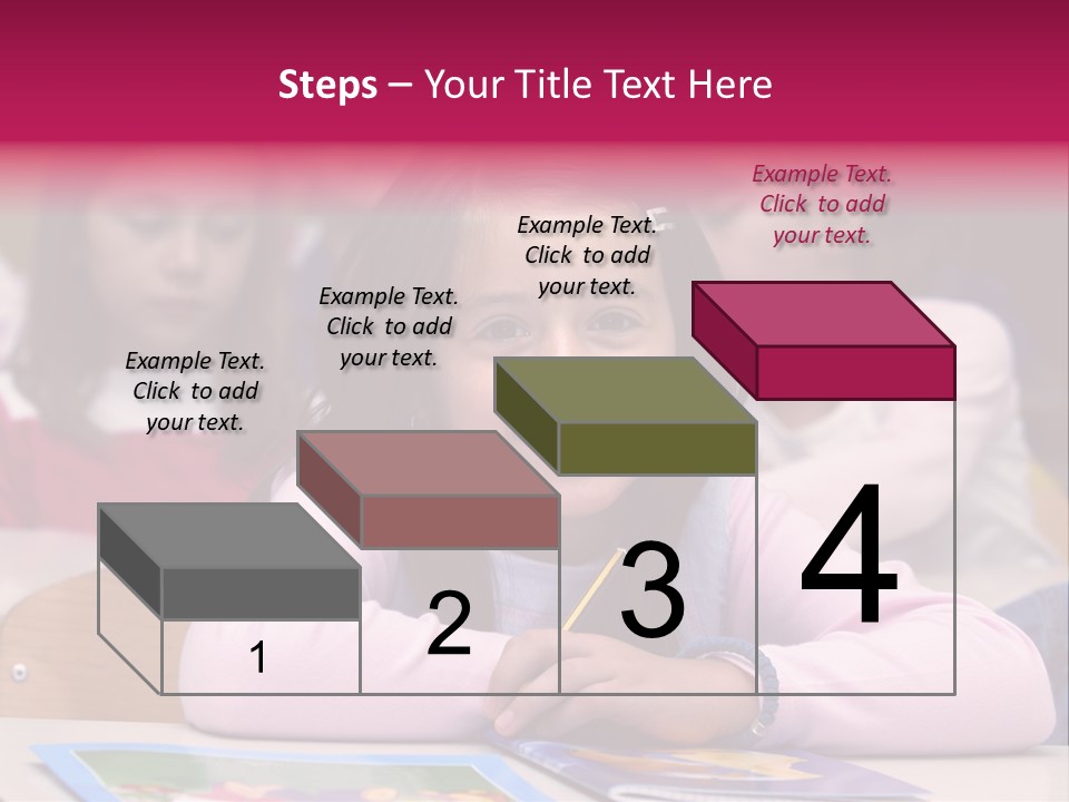 A Group Of Children Sitting At A Table In A Classroom PowerPoint Template