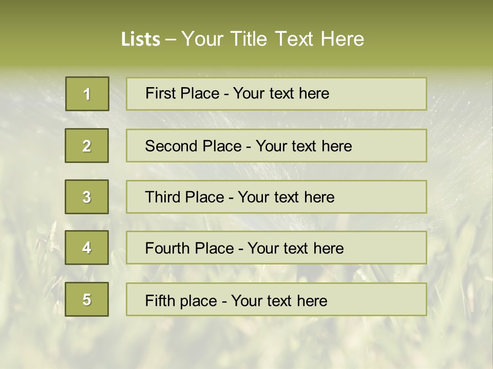 Water Splashing From A Sprinkler Hidden In The Grass. PowerPoint Template