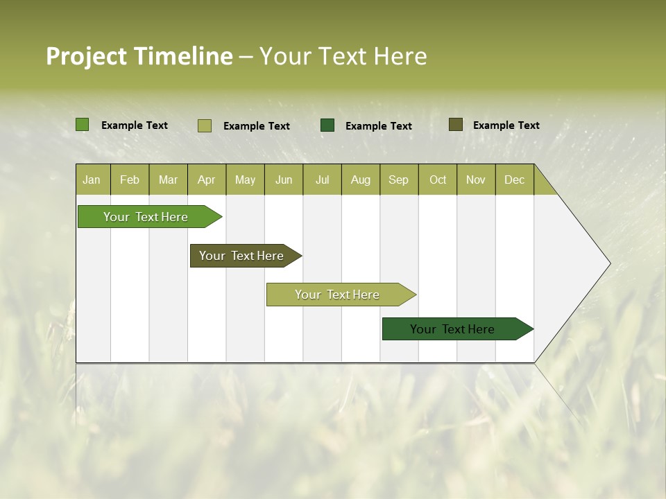 Water Splashing From A Sprinkler Hidden In The Grass. PowerPoint Template