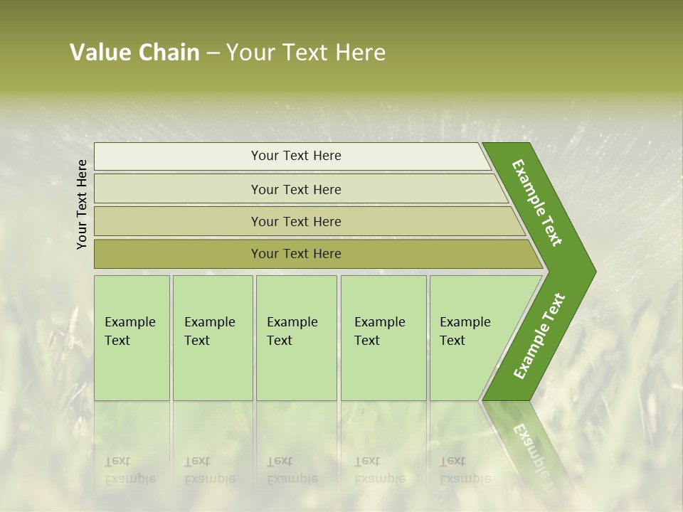 Water Splashing From A Sprinkler Hidden In The Grass. PowerPoint Template