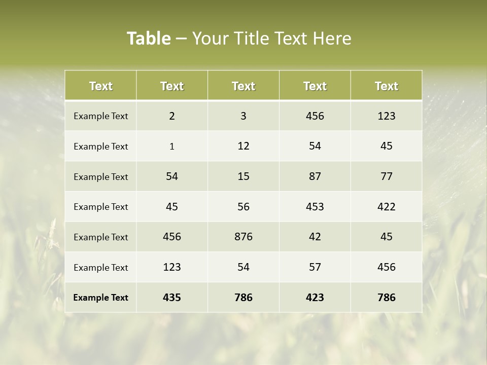 Water Splashing From A Sprinkler Hidden In The Grass. PowerPoint Template