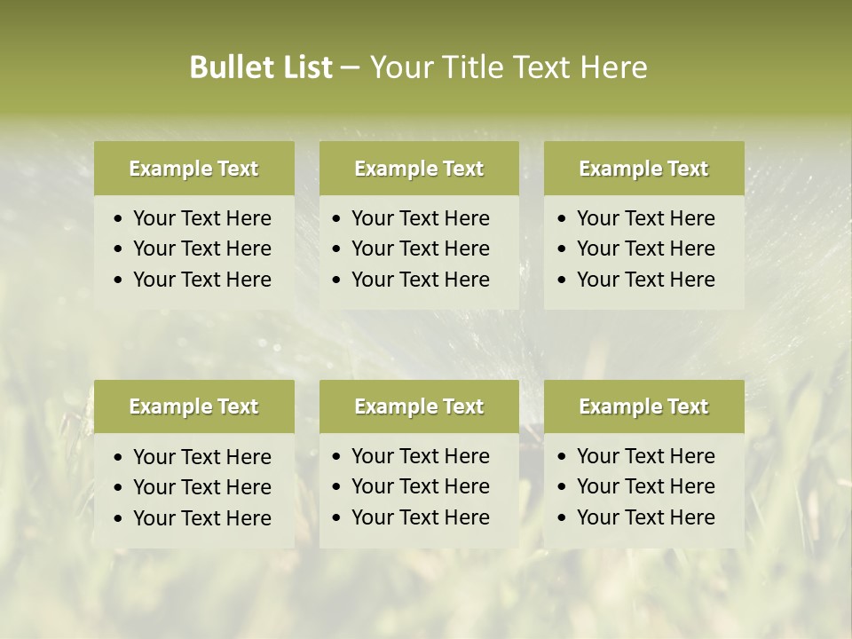 Water Splashing From A Sprinkler Hidden In The Grass. PowerPoint Template