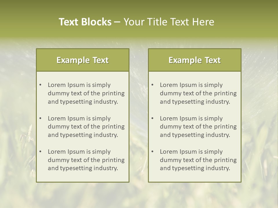 Water Splashing From A Sprinkler Hidden In The Grass. PowerPoint Template