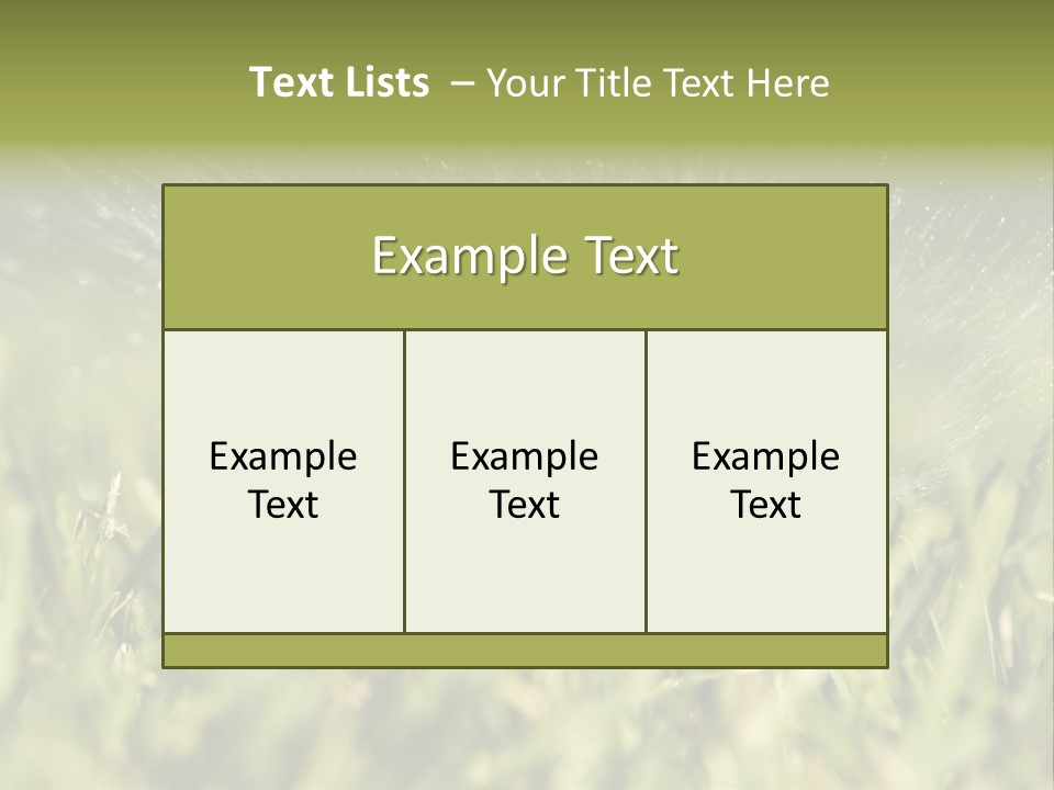 Water Splashing From A Sprinkler Hidden In The Grass. PowerPoint Template