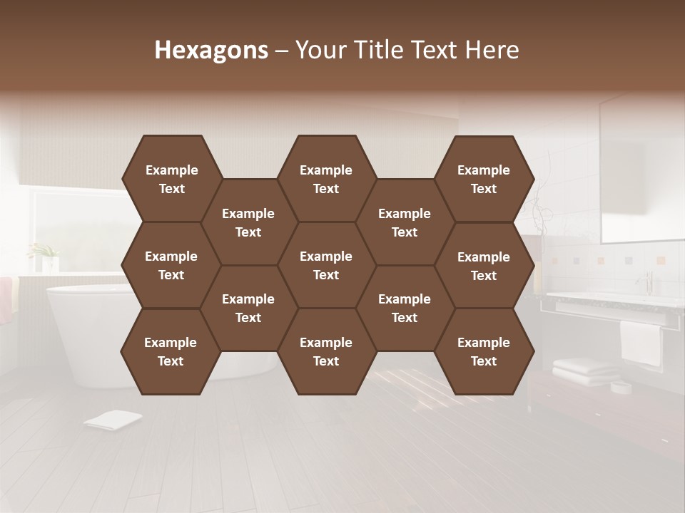 Modern Bathroom With A Tub (3D Rendering) PowerPoint Template