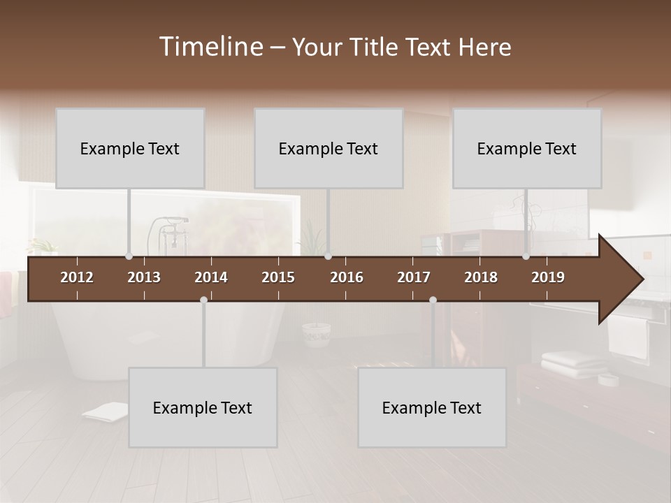 Modern Bathroom With A Tub (3D Rendering) PowerPoint Template