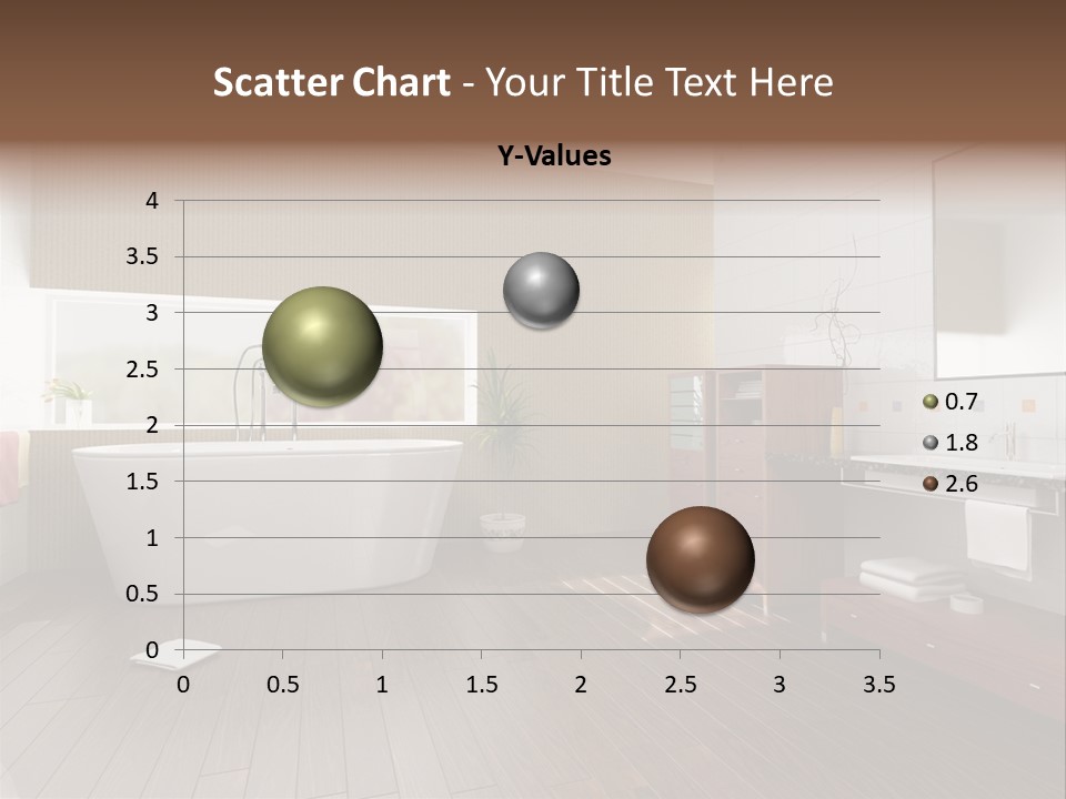 Modern Bathroom With A Tub (3D Rendering) PowerPoint Template