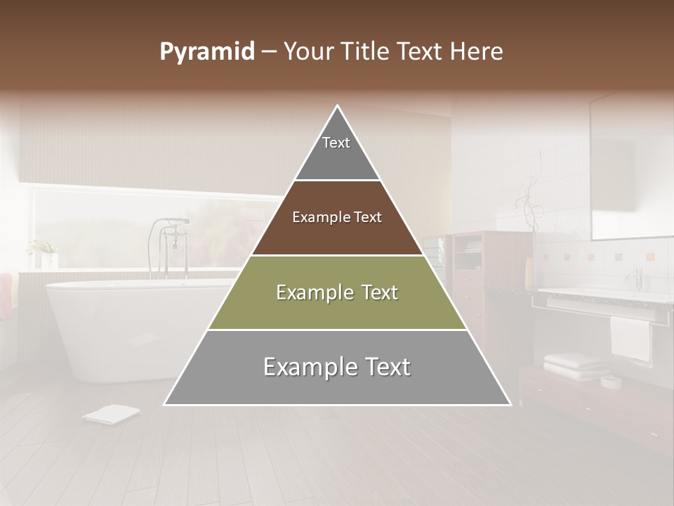 Modern Bathroom With A Tub (3D Rendering) PowerPoint Template