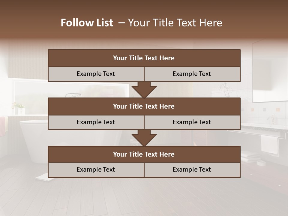 Modern Bathroom With A Tub (3D Rendering) PowerPoint Template
