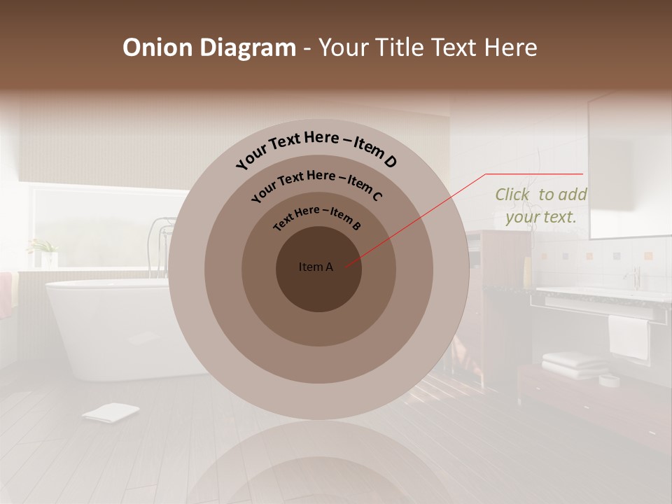 Modern Bathroom With A Tub (3D Rendering) PowerPoint Template
