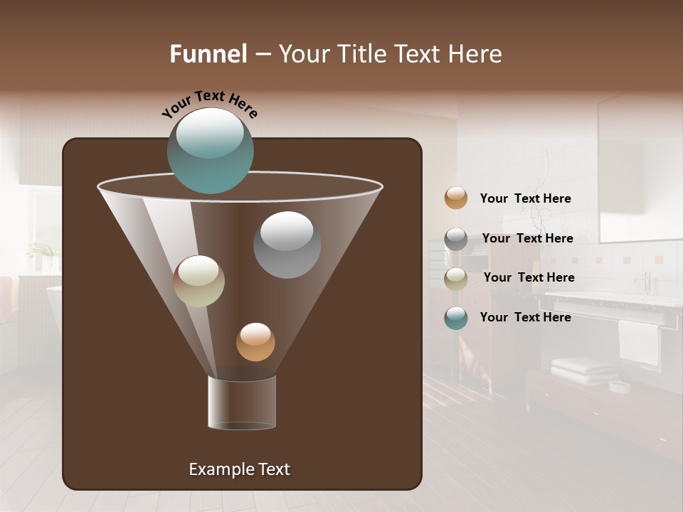 Modern Bathroom With A Tub (3D Rendering) PowerPoint Template